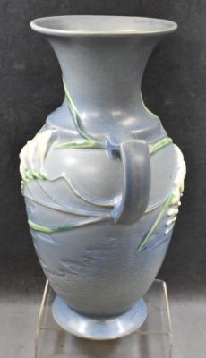 Roseville Freesia 127-12" vase, blue - 4