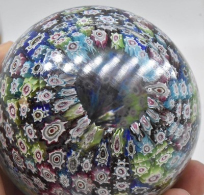 Murano Glass Millefiori 5" egg-shaped paperweight - 6