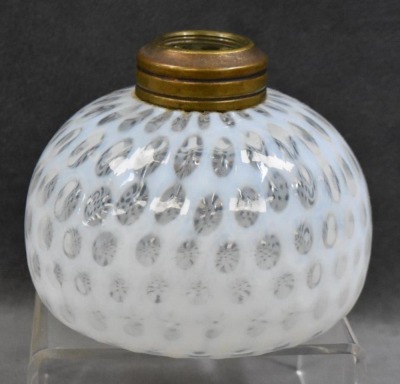 (2) Clear opalescent kerosene finger lamps - 3