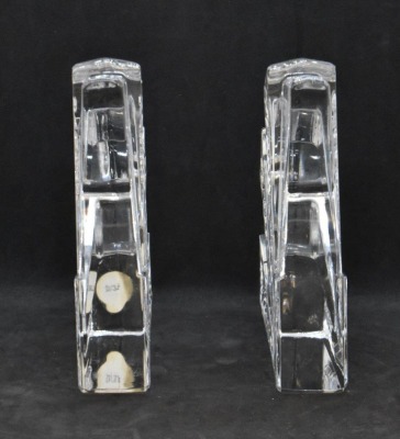 Pair of Waterford Crystal fan-shaped bookends, 5"h - 5