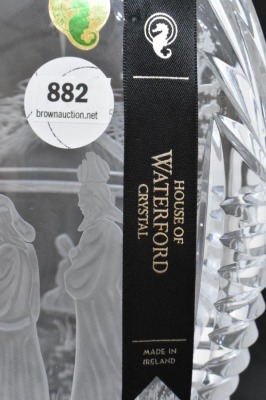 Waterford Nativity engraved crystal 8" vase - 7