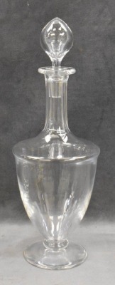 Mrkd. Baccarat 13" crystal decanter w/ stopper - 3