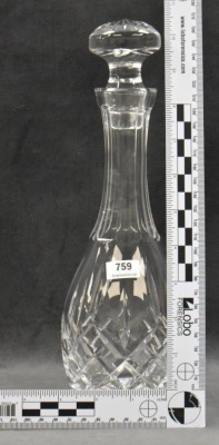 Waterford Lismore 11.5" liquor decanter w/ stopper - 7