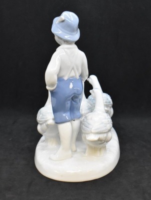 Gerold Porzellan Bavaria figurine of boy and geese, #7514 - 4