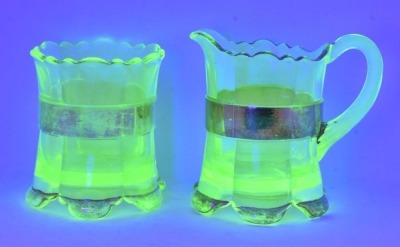 Vaseline 4 pc. table set by Riverside Glass Co. - 3