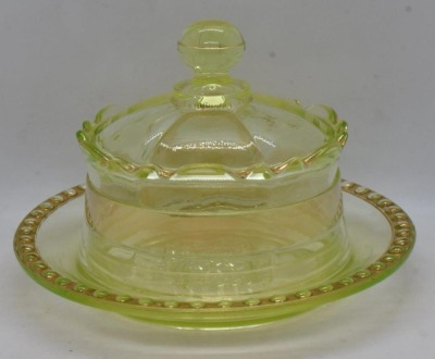 Vaseline 4 pc. table set by Riverside Glass Co. - 5