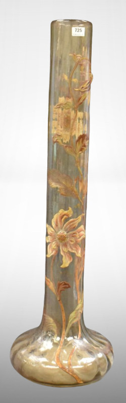 Emile Galle Cristallerie floral 23.5" vase