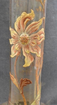 Emile Galle Cristallerie floral 23.5" vase - 2