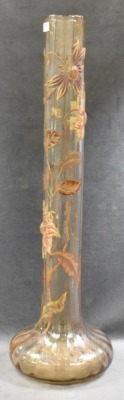 Emile Galle Cristallerie floral 23.5" vase - 4