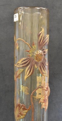 Emile Galle Cristallerie floral 23.5" vase - 5