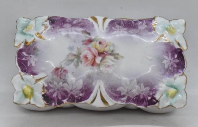 (2) R.S. Prussia trinket boxes, floral designs - 2