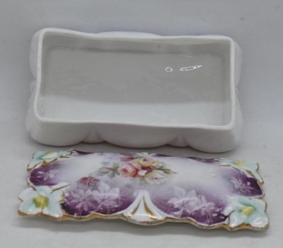 (2) R.S. Prussia trinket boxes, floral designs - 3