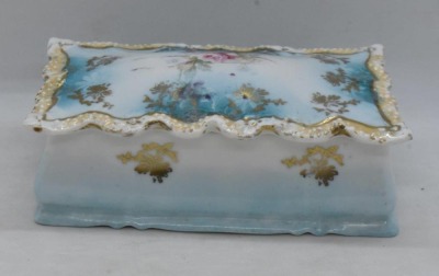 (2) R.S. Prussia trinket boxes, floral designs - 7