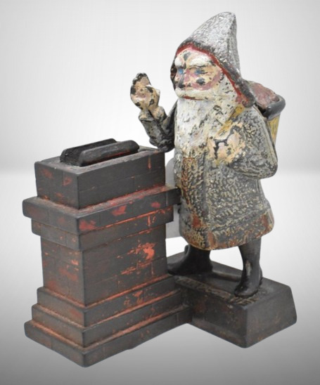 Cast Iron Santa Claus mechanical bank