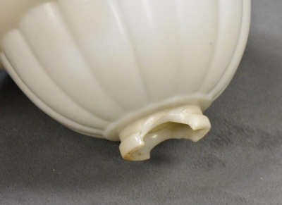 (3) W.C. Shinn milk glass lightning rod balls - 3