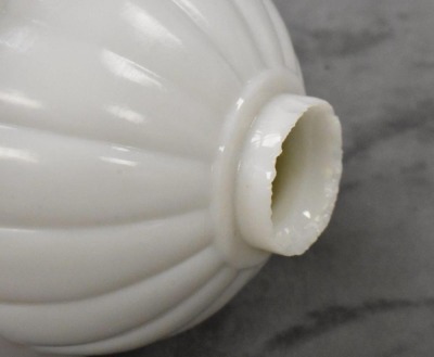 (3) W.C. Shinn milk glass lightning rod balls - 4