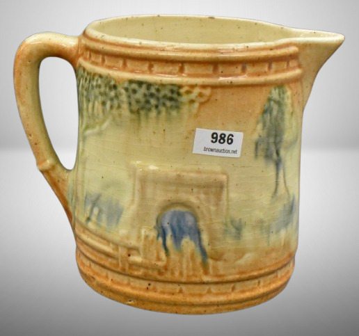 Roseville Early 5.5" pitcher, Bridge