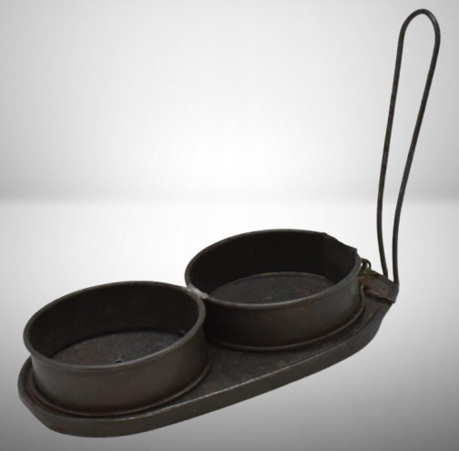 Vintage tinware 2-egg poacher