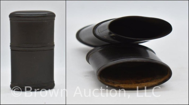 Civil War Gutta Percha (hard rubber) match safe