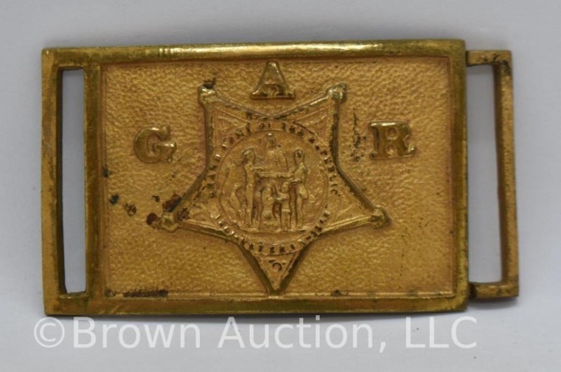 Civil War GAR belt buckle w/ keeper