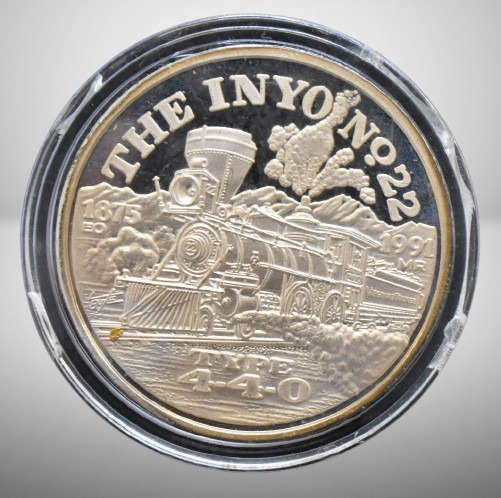 Locomotive 2 oz. silver round