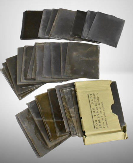 (50) 4" x 5" glass negatives