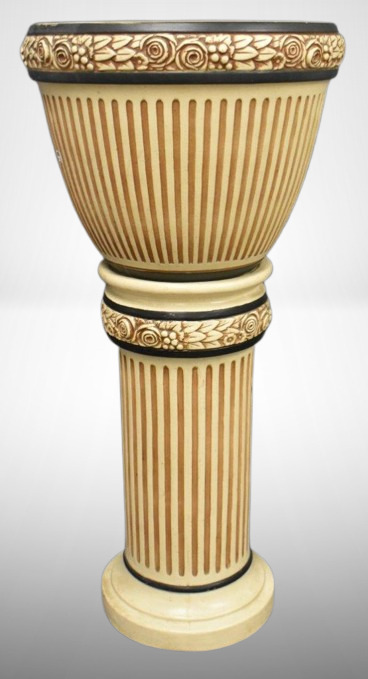 Weller Zona jardiniere and pedestal