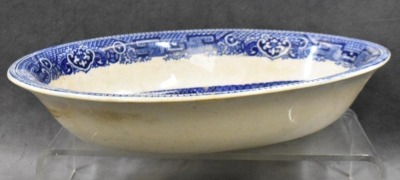 (13) Flow Blue pcs., mostly plates and 1-oval bowl - 13