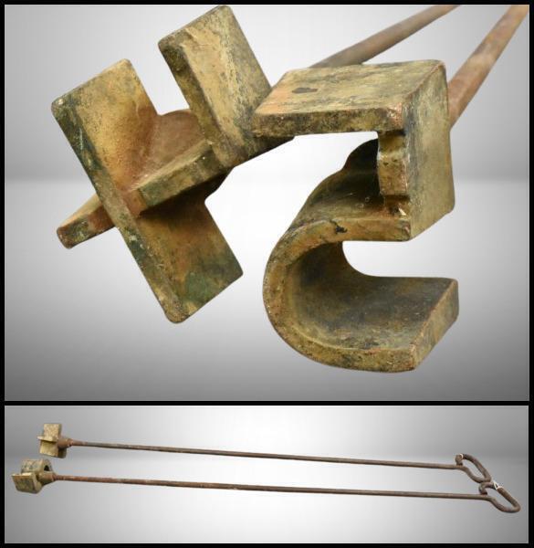 (2) Long handled "number" branding irons