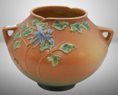 Roseville Columbine 400-6" bowl, brown