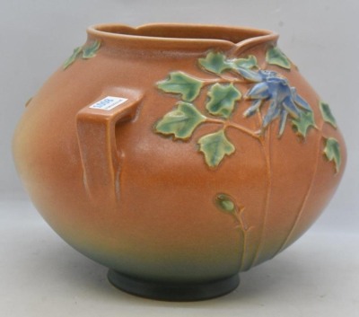 Roseville Columbine 400-6" bowl, brown - 2