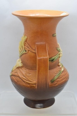 Roseville Freesia 122-8" vase, tangerine - 2