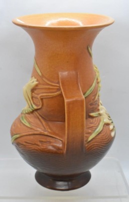Roseville Freesia 122-8" vase, tangerine - 4