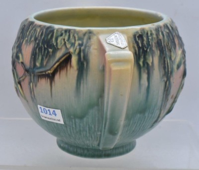 Roseville Moss 289-4" bowl, pink/ green - 2