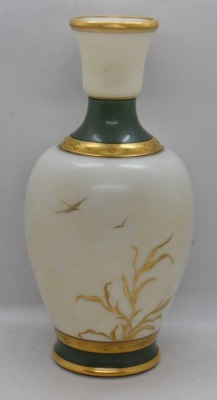 Victorian Limoges? 9" portrait vase, gold enameled decorations - 4