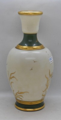 Victorian Limoges? 9" portrait vase, gold enameled decorations - 5