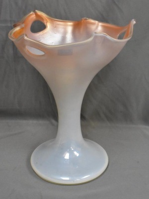 Pair of Art Nouveau Italian? 12"h free form vases - 5