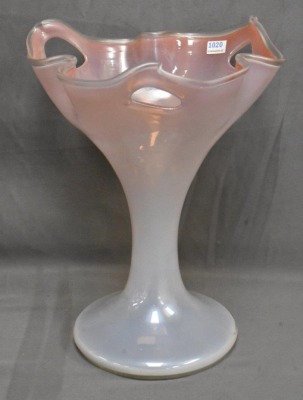 Pair of Art Nouveau Italian? 12"h free form vases - 7