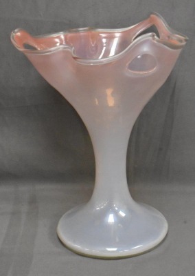 Pair of Art Nouveau Italian? 12"h free form vases - 8