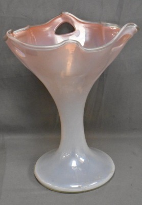 Pair of Art Nouveau Italian? 12"h free form vases - 9