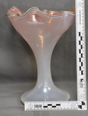 Pair of Art Nouveau Italian? 12"h free form vases - 12