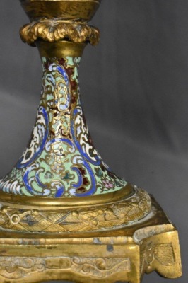 Handpainted 19th Century Sevres porcelain and cloisonne 15" urn - 8
