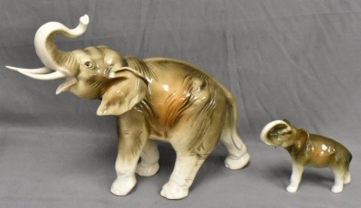 (2) Mrkd. Royal Dux elephant figurines, pink triangle mark - 2