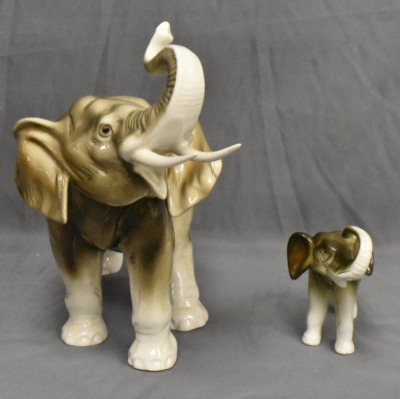 (2) Mrkd. Royal Dux elephant figurines, pink triangle mark - 3