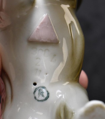 (2) Mrkd. Royal Dux elephant figurines, pink triangle mark - 7