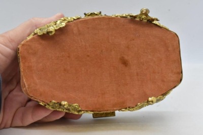 (3) Gold metal ormolu filigree jewelry boxes, various sizes - 8