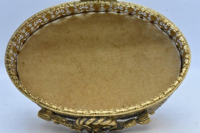 (3) Gold metal ormolu filigree jewelry boxes, various sizes - 17