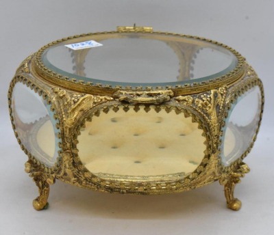 (3) Gold metal ormolu filigree jewelry boxes, various sizes - 24