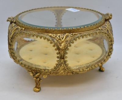 (3) Gold metal ormolu filigree jewelry boxes, various sizes - 25