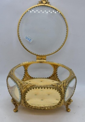 (3) Gold metal ormolu filigree jewelry boxes, various sizes - 28